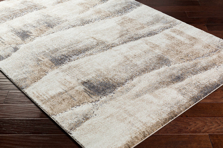 Banji Abstract Style Beige And Gray Rug