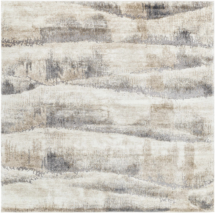 Banji Abstract Style Beige And Gray Rug