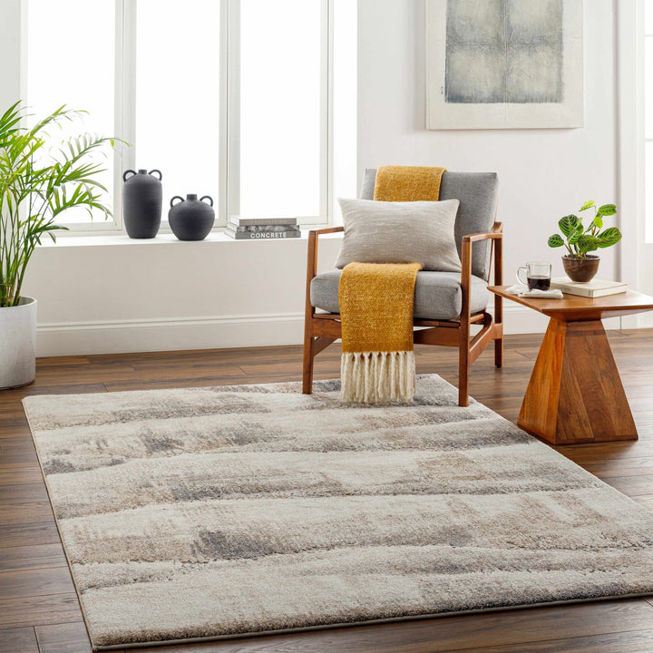 Banji Abstract Style Beige And Gray Rug - The Rug Decor