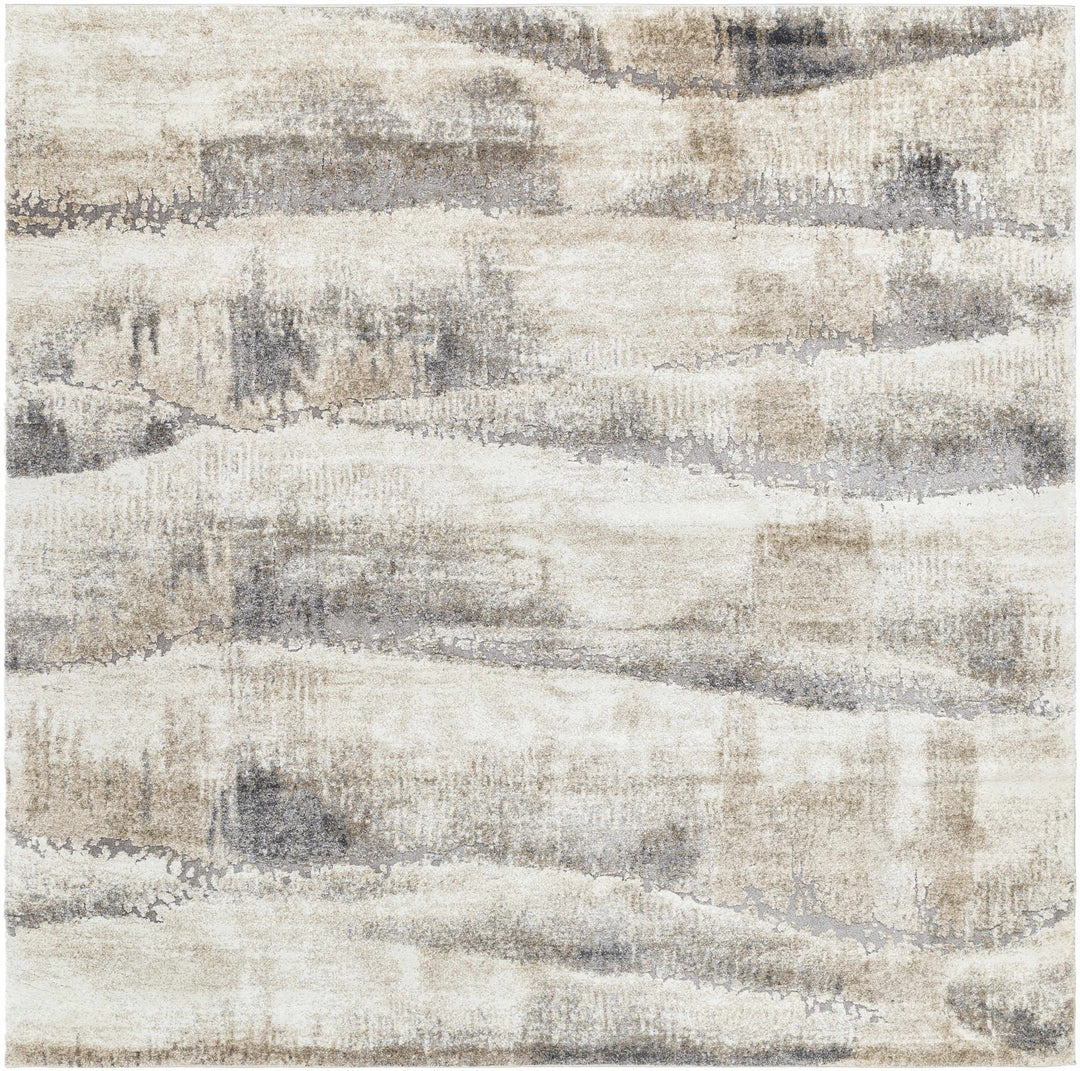 Banji Abstract Style Beige And Gray Rug - The Rug Decor