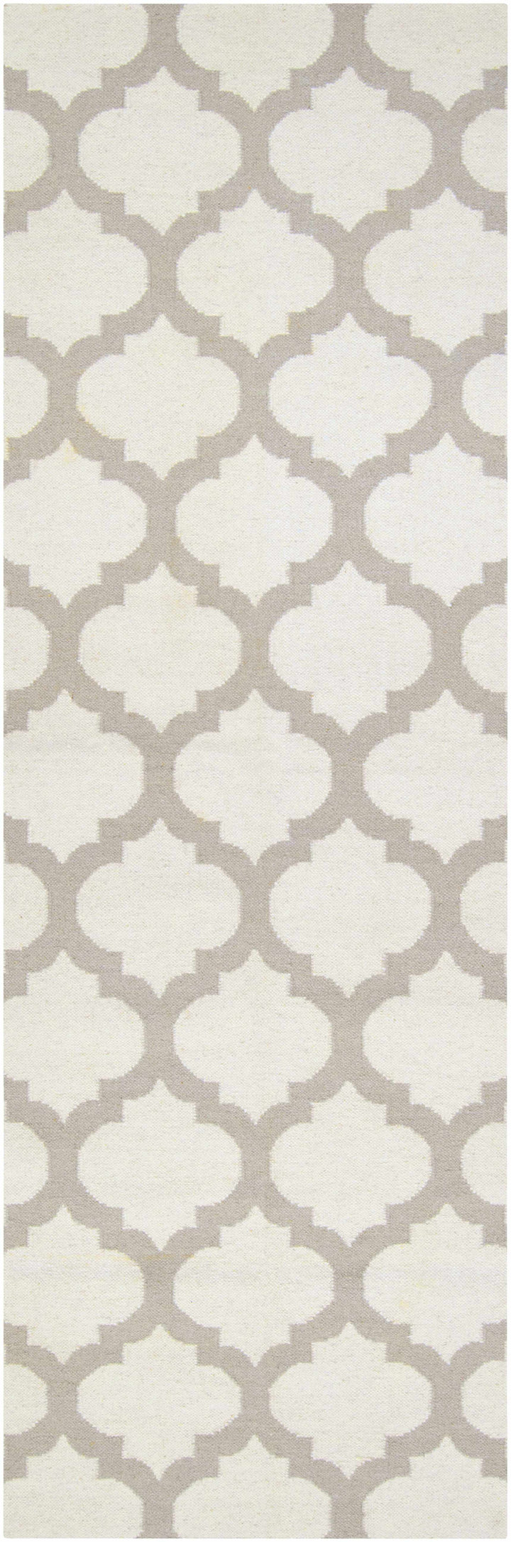 Banks Contemporary Style Ivory And Gray Hand Woven Wool Rug