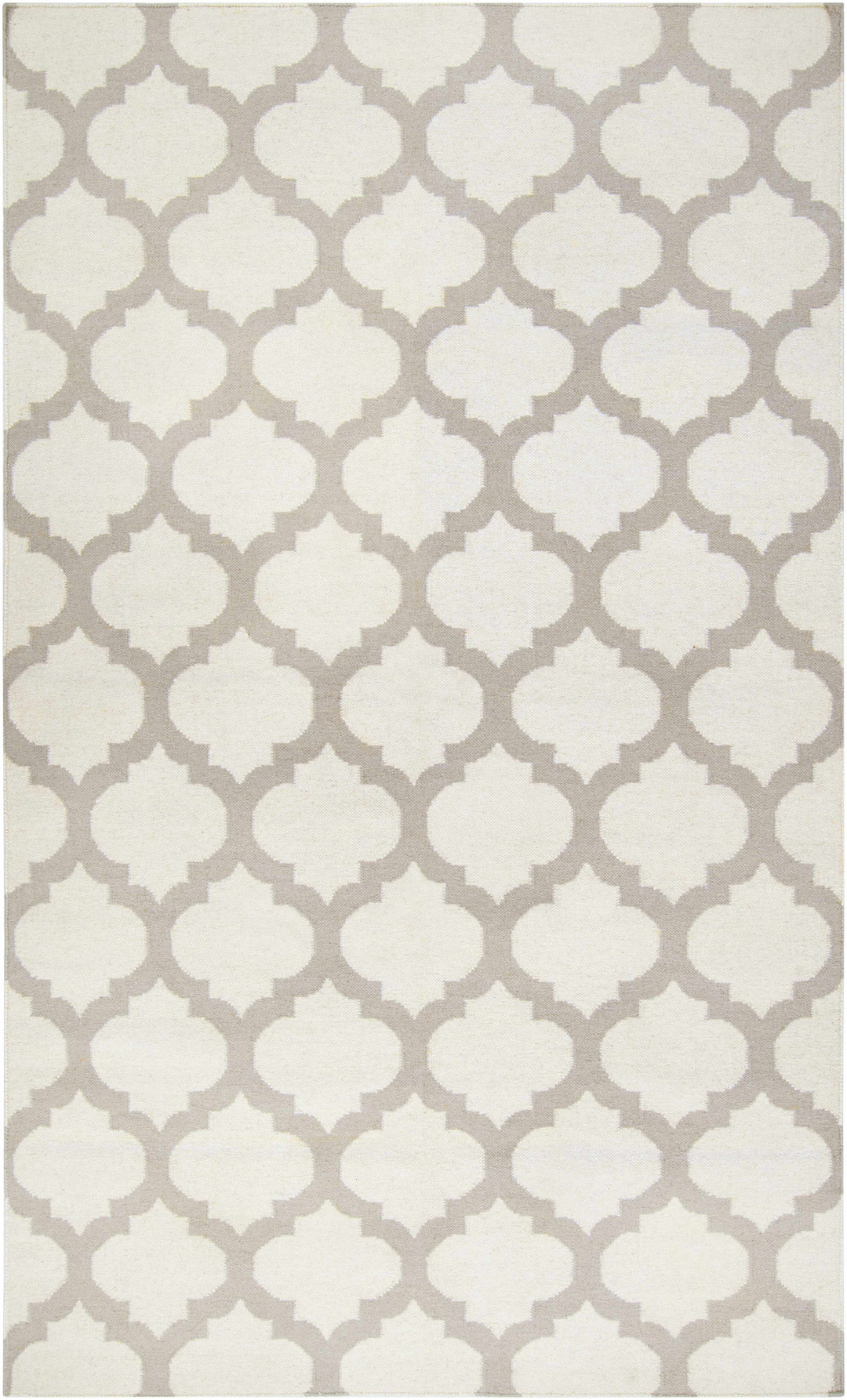 Banks Contemporary Style Ivory And Gray Hand Woven Wool Rug