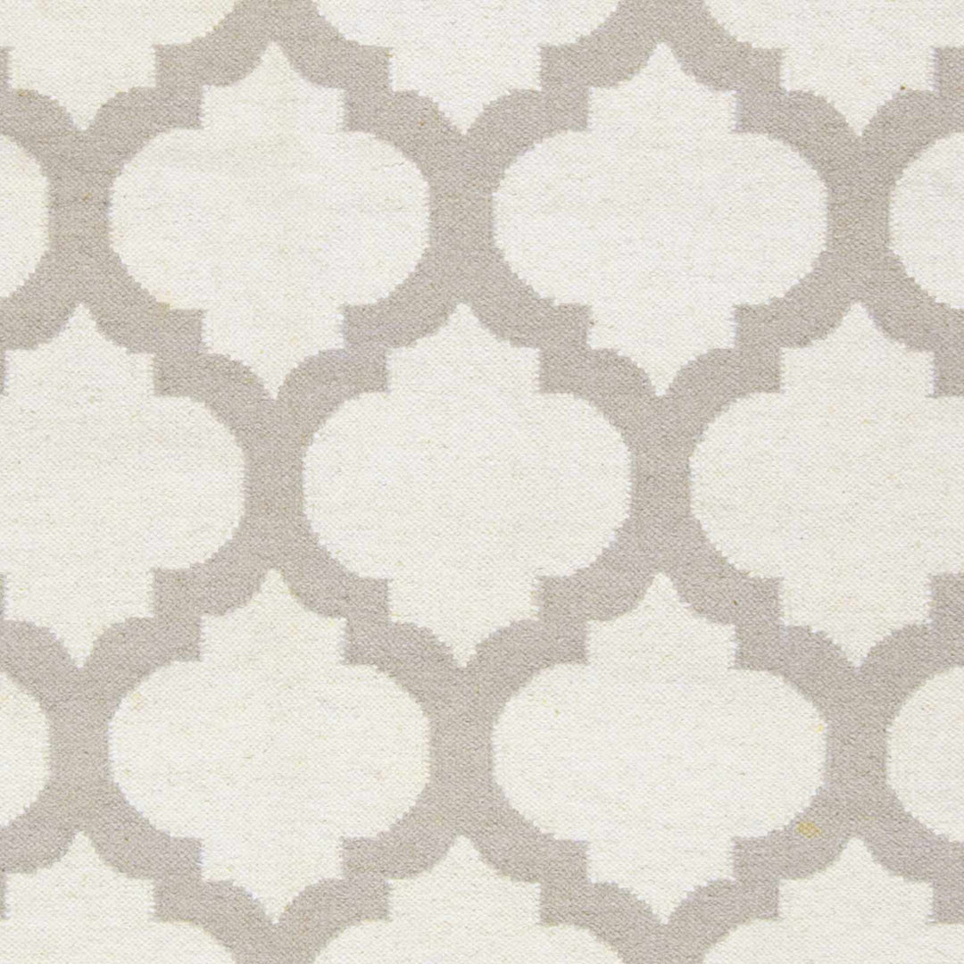 Banks Contemporary Style Ivory And Gray Hand Woven Wool Rug