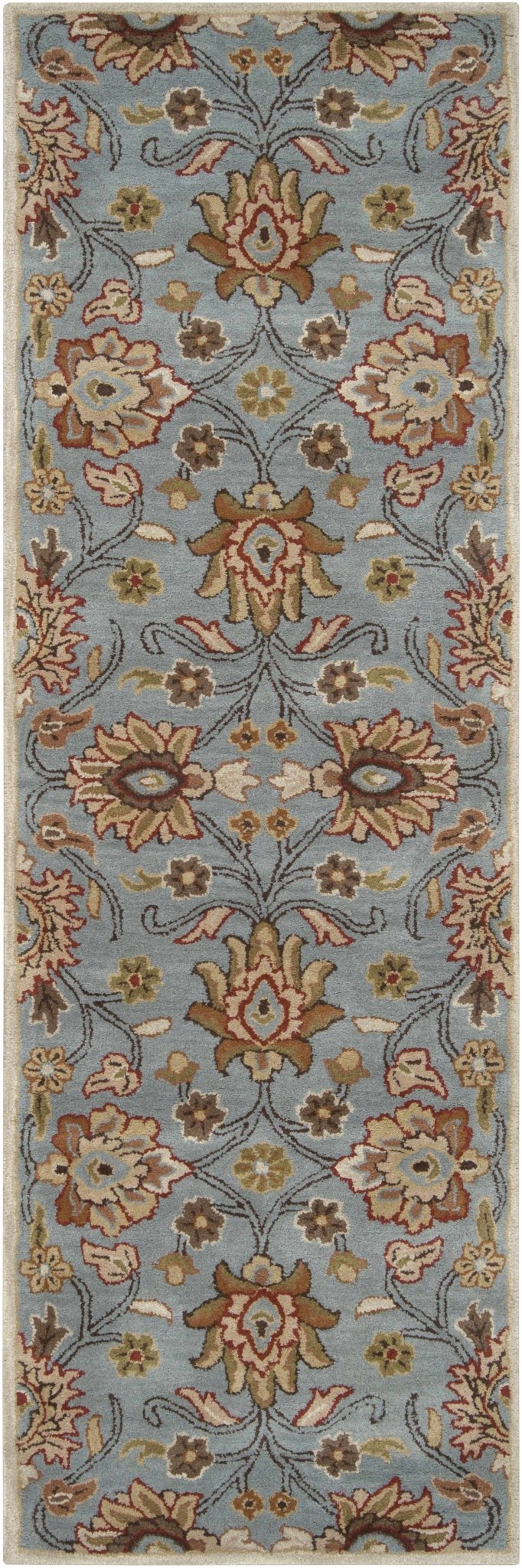 Bannock Traditional Floral Design Gray And Beige Rug - The Rug Decor