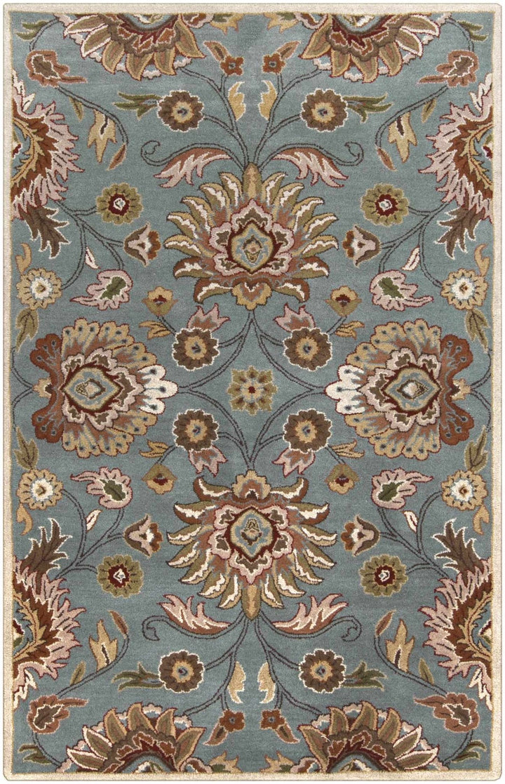 Bannock Traditional Floral Design Gray And Beige Rug - The Rug Decor
