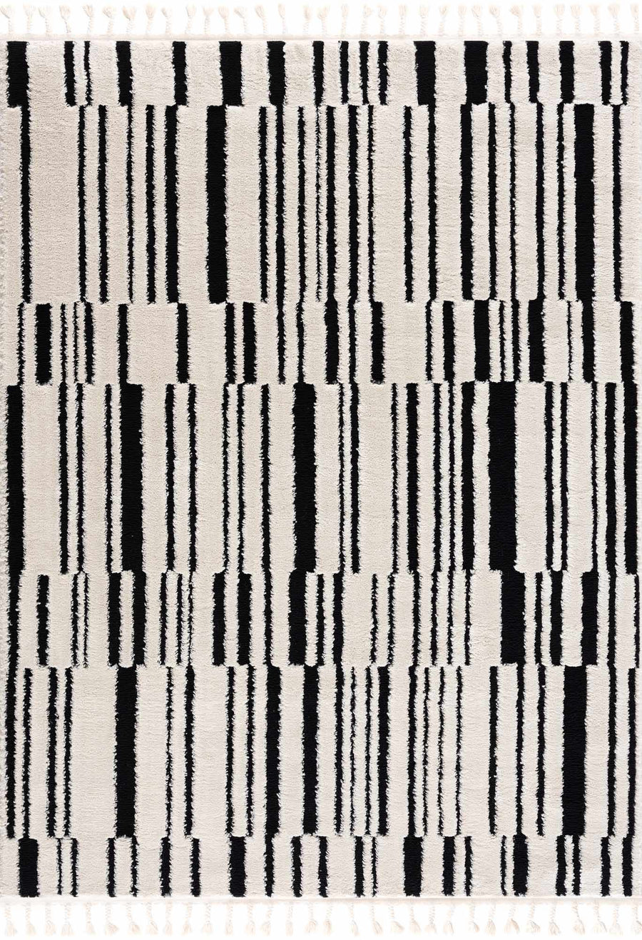 Bansi Modern Style Ivory And Black Area Rug - The Rug Decor