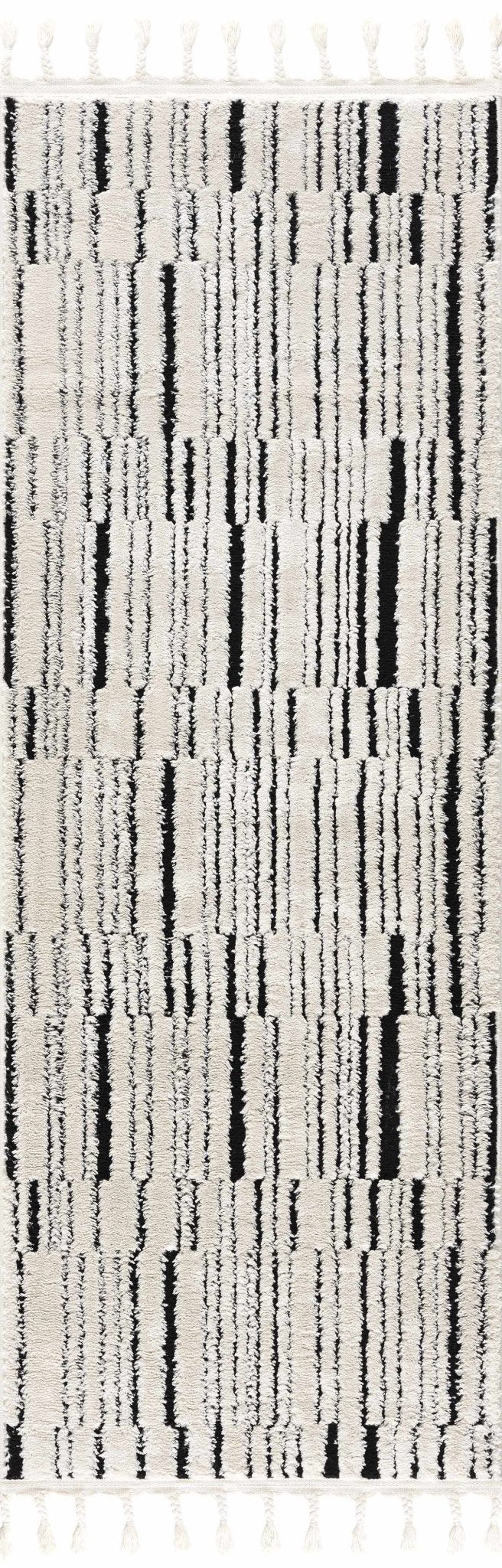 Bansi Modern Style Ivory And Black Area Rug - The Rug Decor