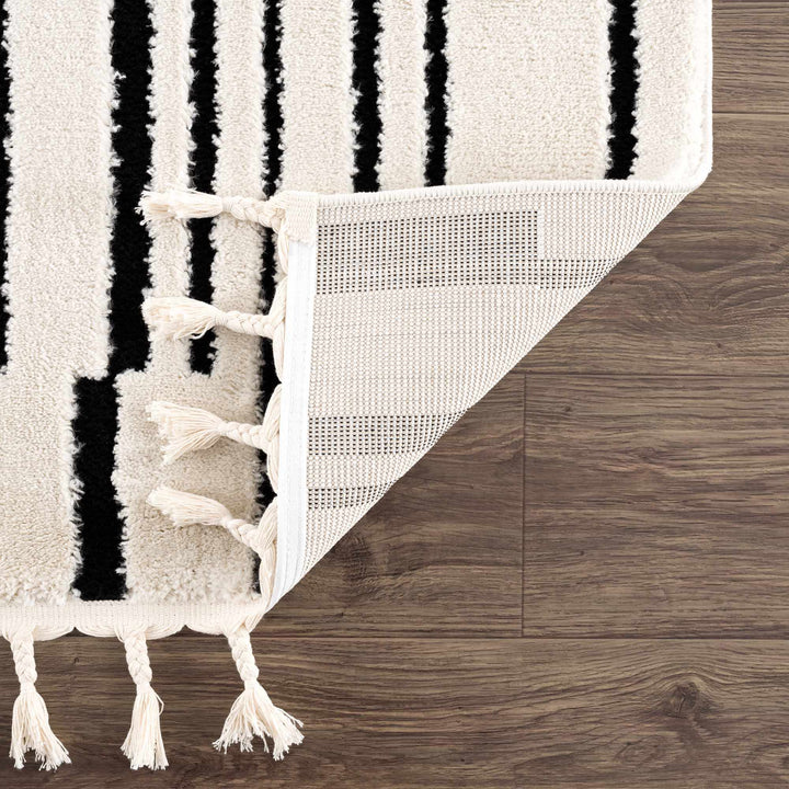 Bansi Modern Style Ivory And Black Area Rug - The Rug Decor