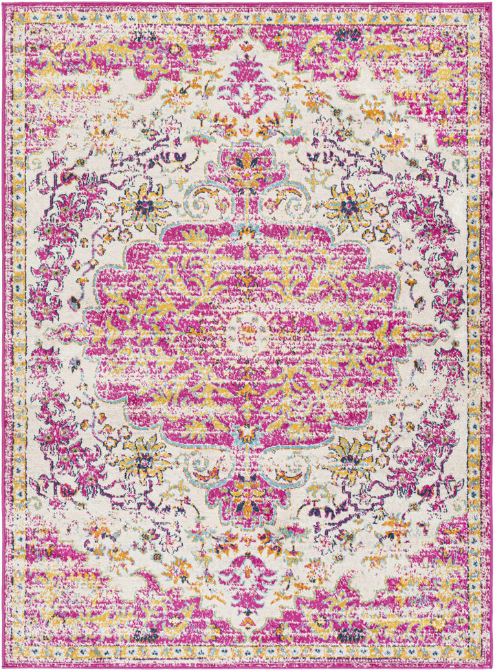 Barceloneta Pink And Ivory Traditional Style Area Rug