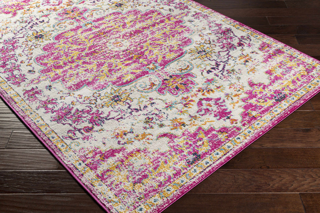 Barceloneta Pink And Ivory Traditional Style Area Rug