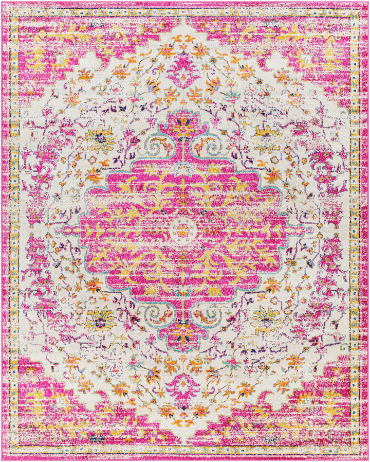 Barceloneta Pink And Ivory Traditional Style Area Rug