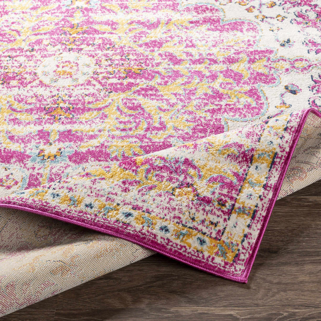 Barceloneta Pink And Ivory Traditional Style Area Rug