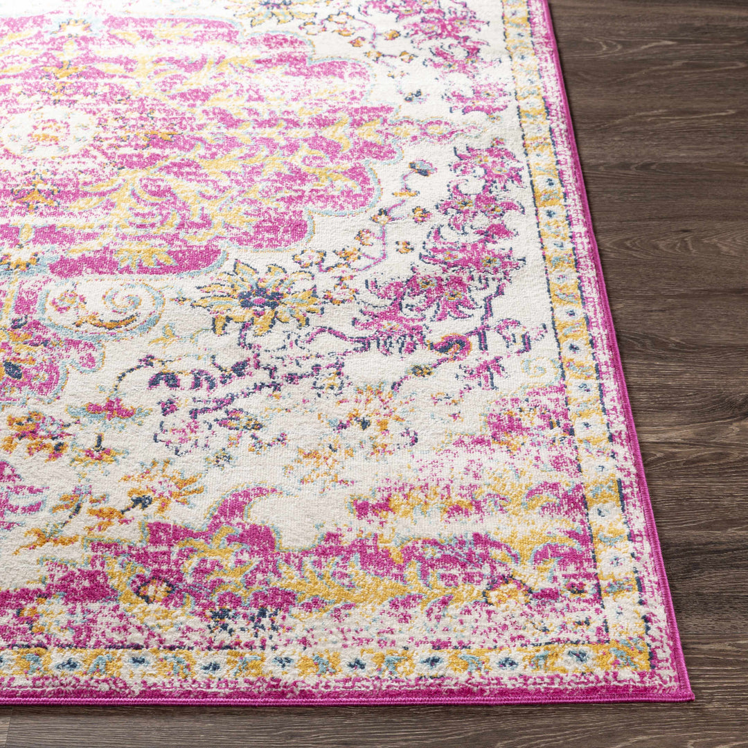 Barceloneta Pink And Ivory Traditional Style Area Rug