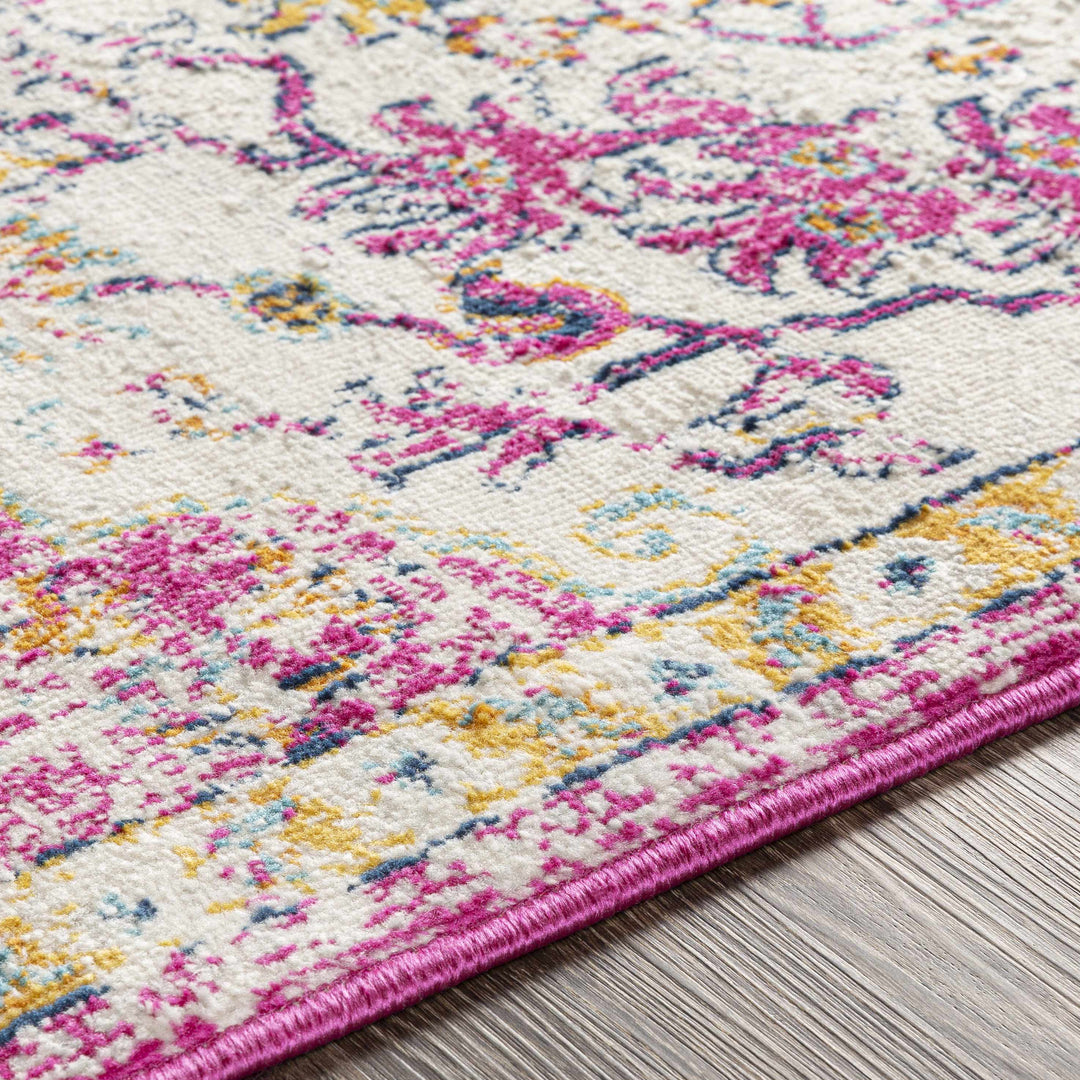 Barceloneta Pink And Ivory Traditional Style Area Rug