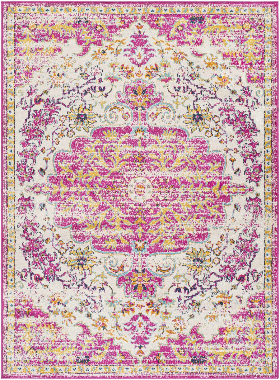 Barceloneta Pink And Ivory Traditional Style Area Rug - The Rug Decor