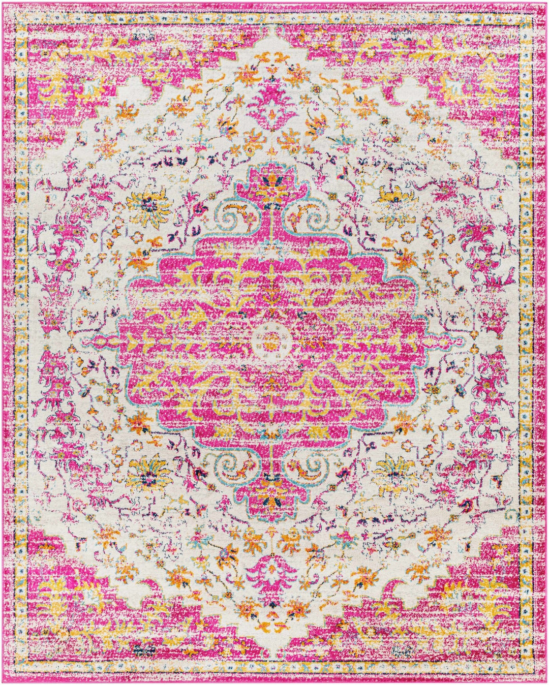 Barceloneta Pink And Ivory Traditional Style Area Rug - The Rug Decor