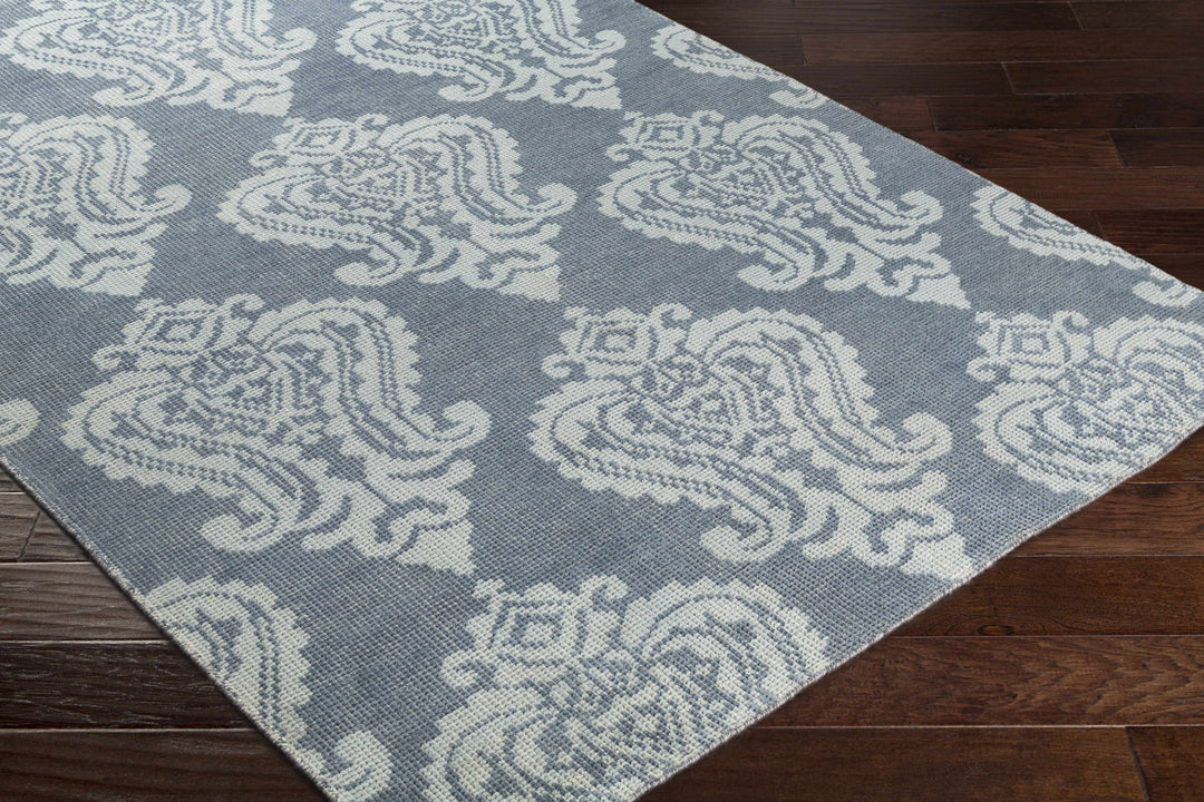 Bargersville Traditional Gray Style Hand Knotted Wool Area Rug