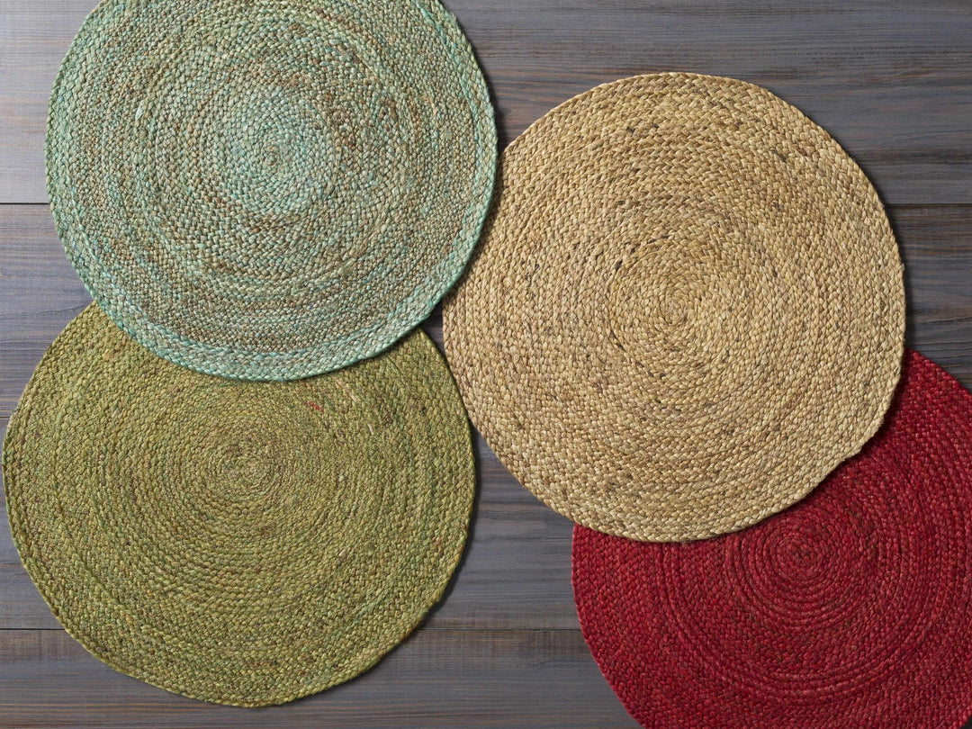 Barksdale Contemporary Green Hand Woven Jute - The Rug Decor