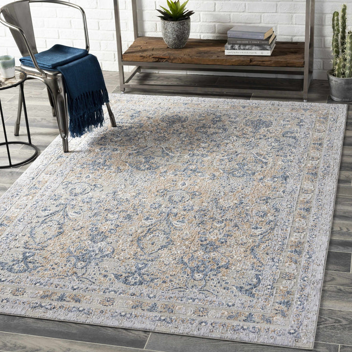 Barrie Traditional Style Gray And Brown Area Rug - The Rug Decor