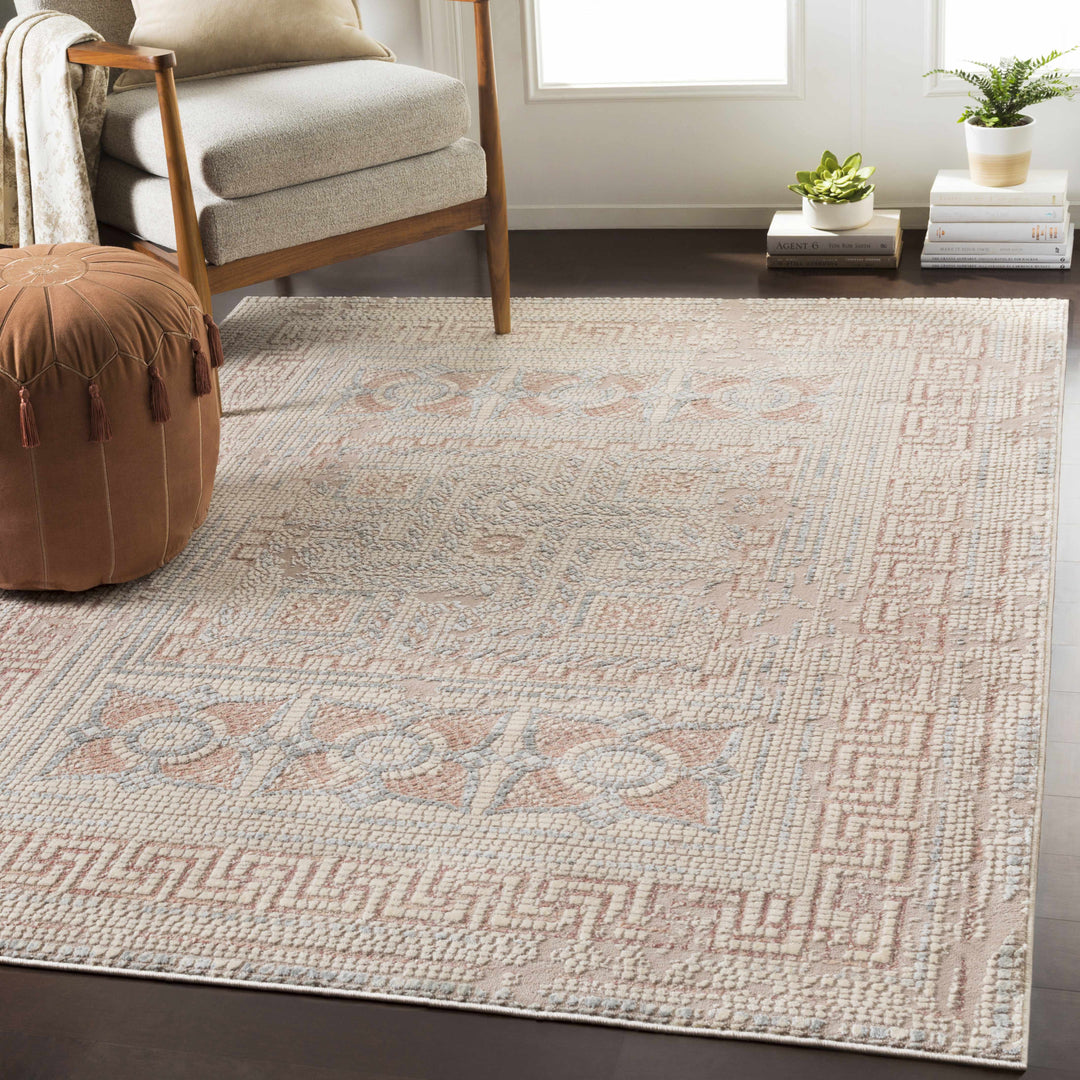 Barto Traditional Style Ivory And Beige Area Rug