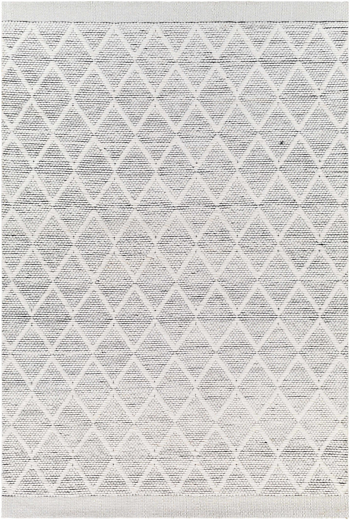 Bartimaeus Modern Geometrical White Area Rug