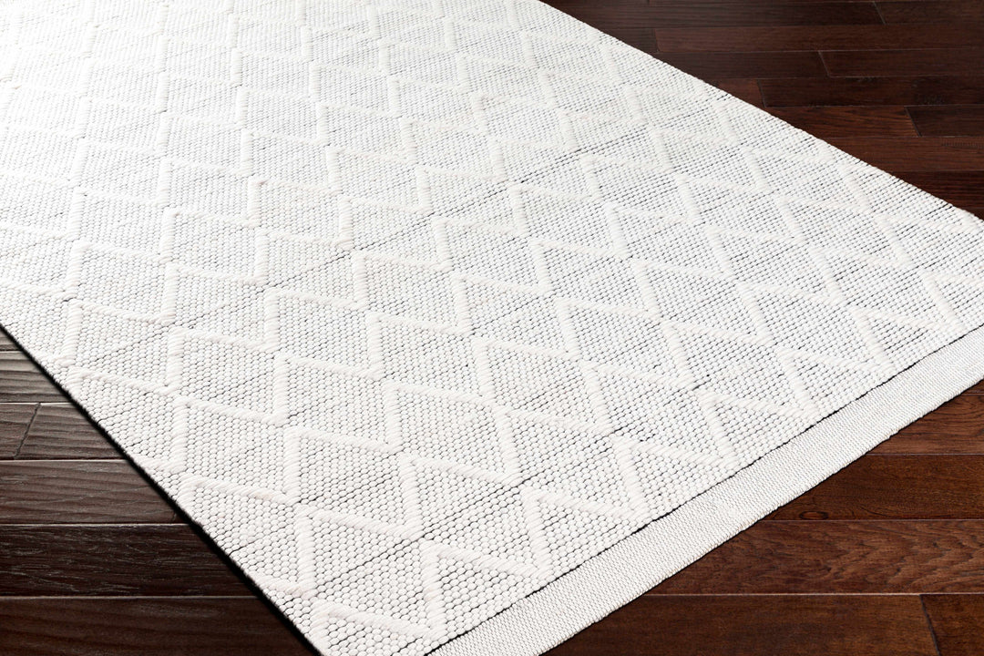 Bartimaeus Modern Geometrical White Area Rug