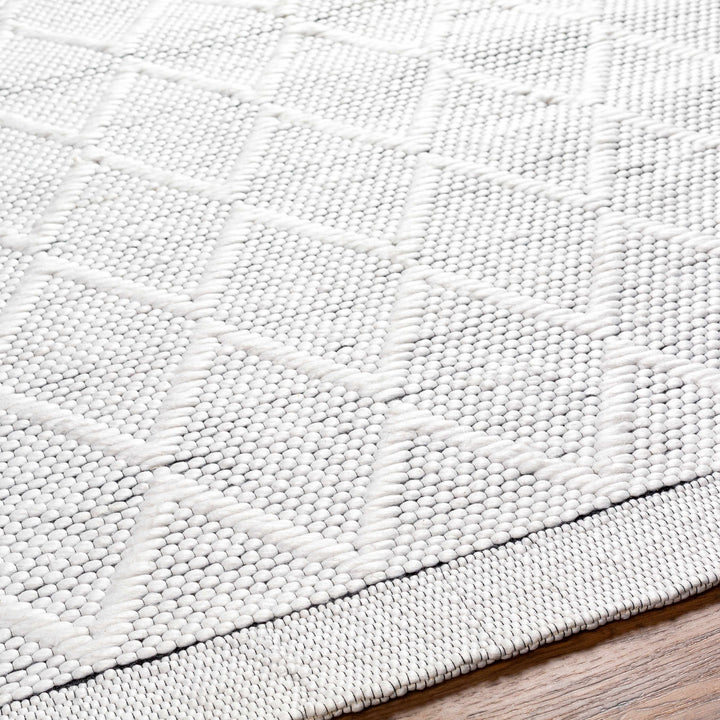 Bartimaeus Modern Geometrical White Area Rug