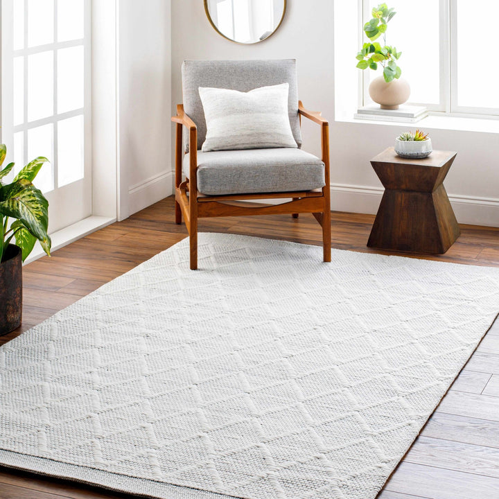 Bartimaeus Modern Geometrical White Area Rug - The Rug Decor