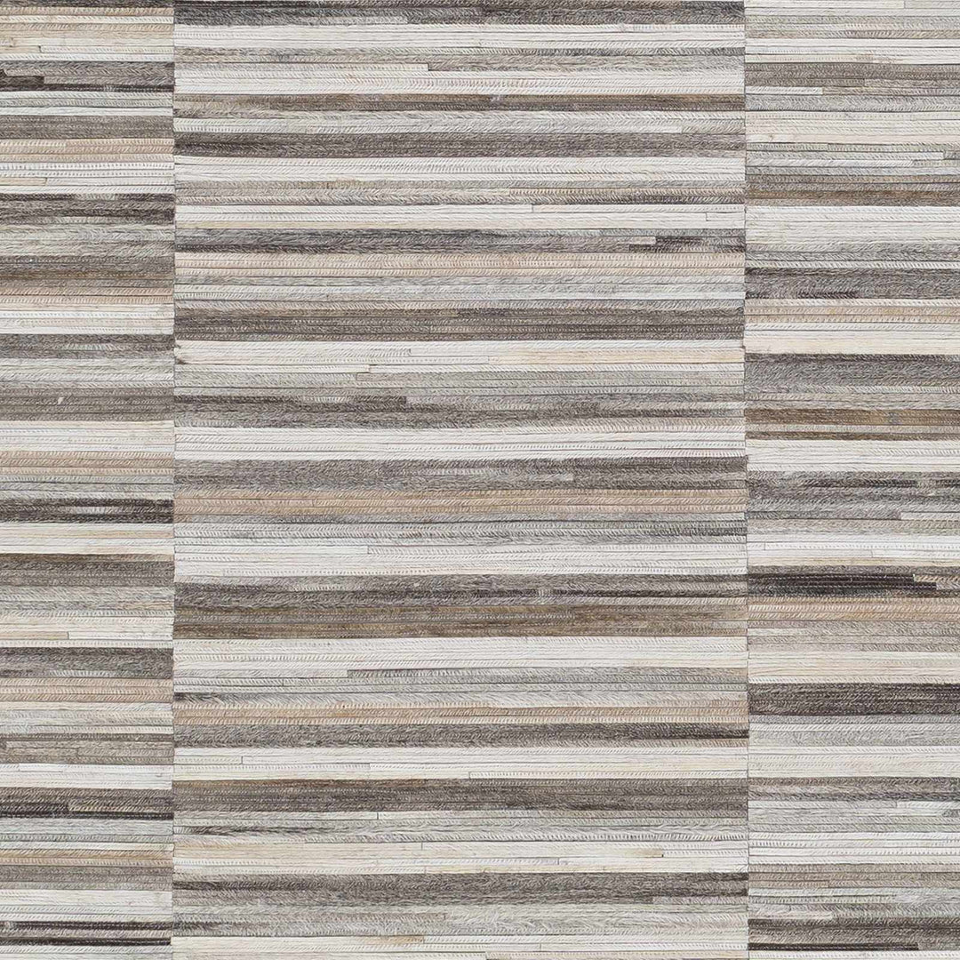 Batehaven Modern Stripes Pattern Gray And Beige Area Rug - The Rug Decor