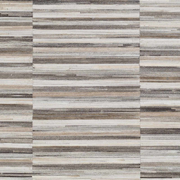 Batehaven Modern Stripes Pattern Gray And Beige Area Rug - The Rug Decor