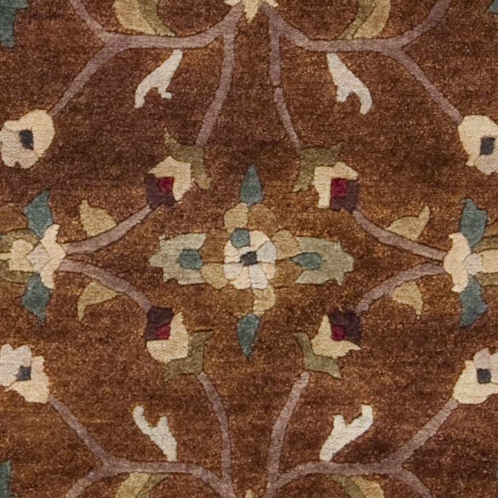 Batesburg Traditional Brown And Beige Wool Area Carpet - The Rug Decor