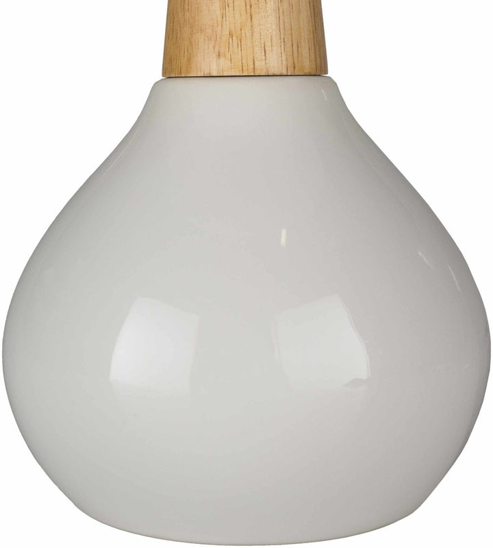Baugo Contemporary White Ceramic Table Lamp - The Rug Decor