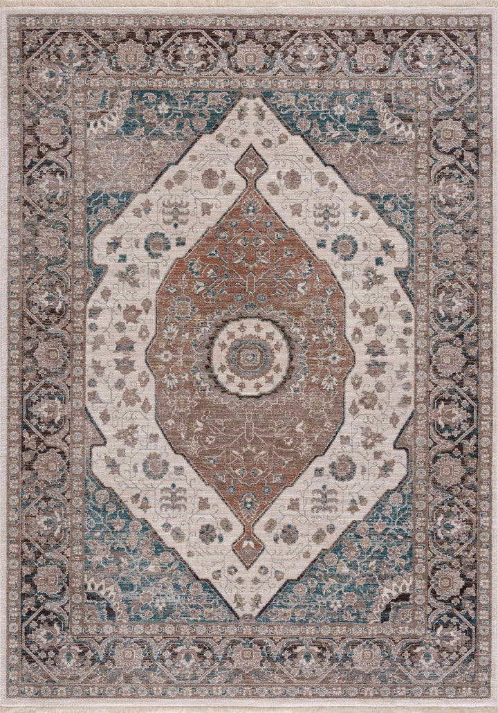 Baychester Traditional Brown Machine Woven Area Rug - The Rug Decor