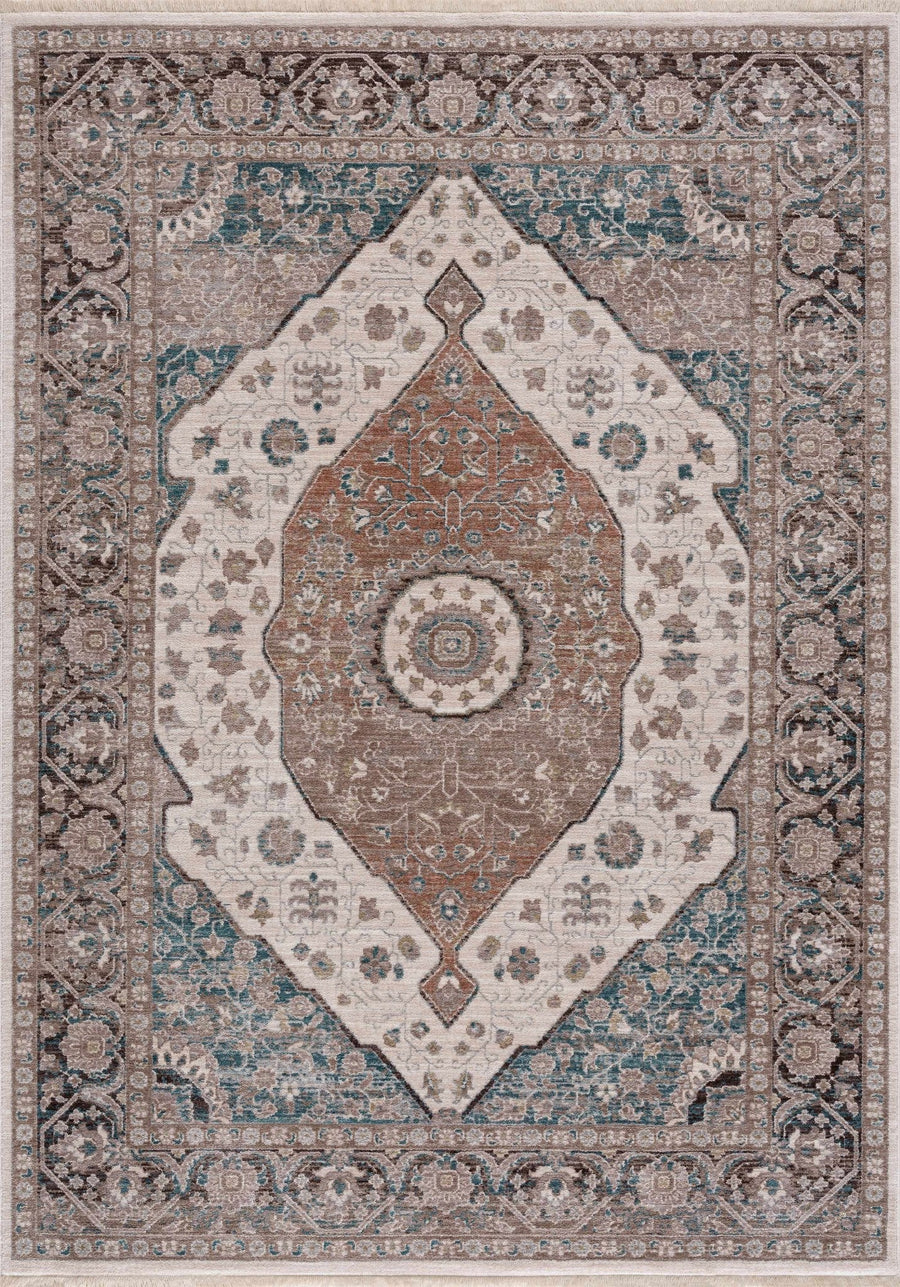 Baychester Traditional Brown Machine Woven Area Rug - The Rug Decor