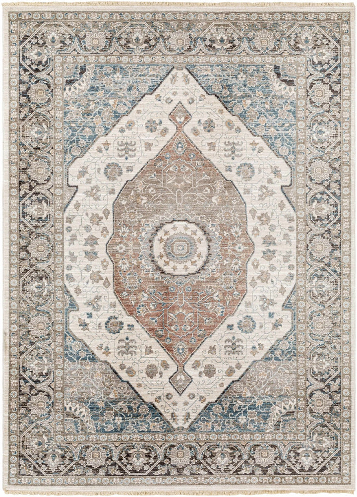 Baychester Traditional Brown Machine Woven Area Rug - The Rug Decor