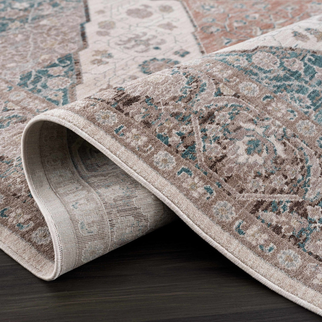 Baychester Traditional Brown Machine Woven Area Rug - The Rug Decor