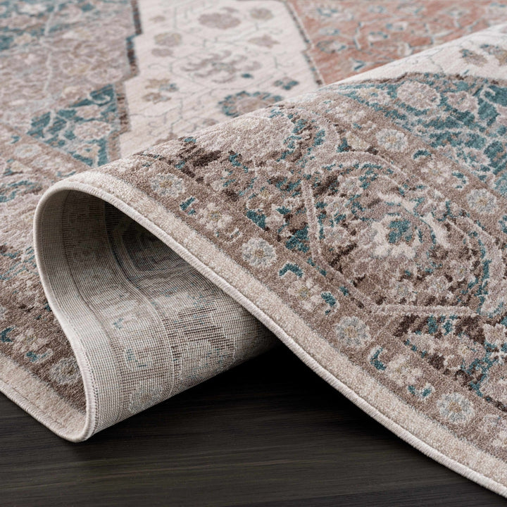 Baychester Traditional Brown Machine Woven Area Rug - The Rug Decor