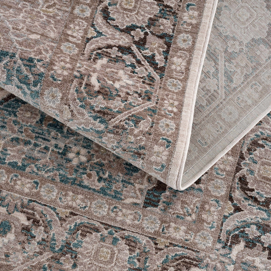 Baychester Traditional Brown Machine Woven Area Rug - The Rug Decor