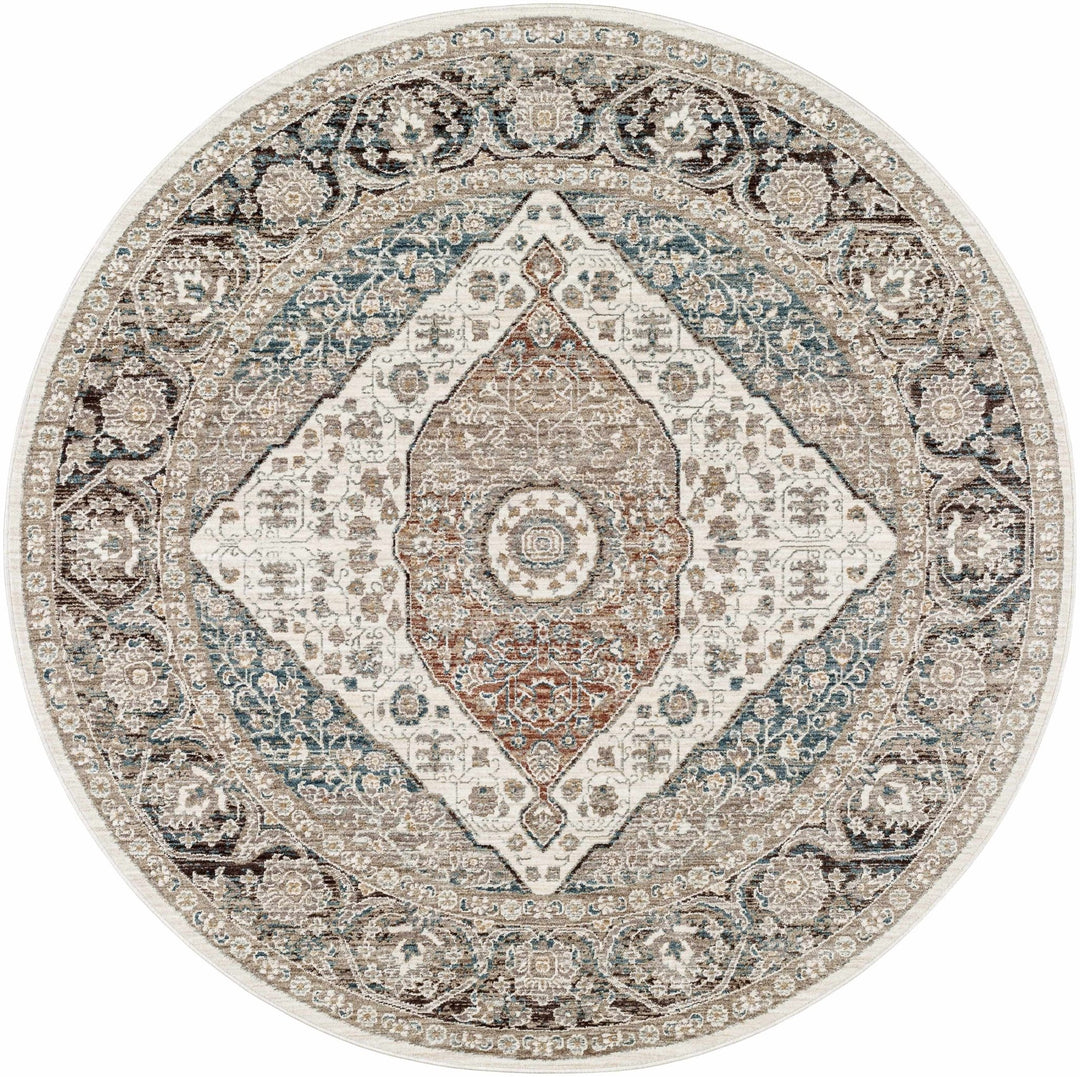 Baychester Traditional Brown Machine Woven Area Rug - The Rug Decor