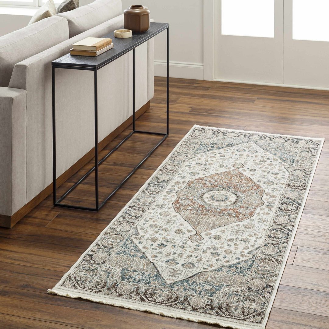 Baychester Traditional Brown Machine Woven Area Rug - The Rug Decor