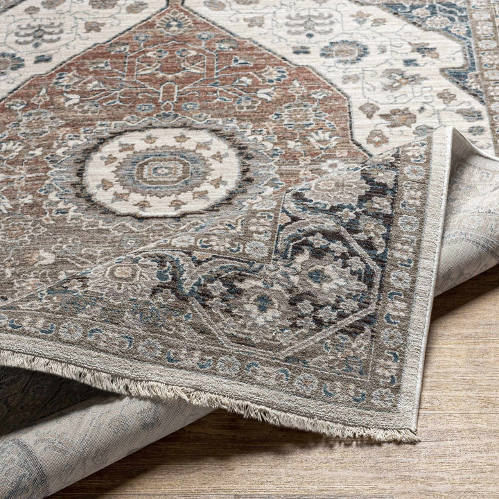 Baychester Traditional Brown Machine Woven Area Rug - The Rug Decor