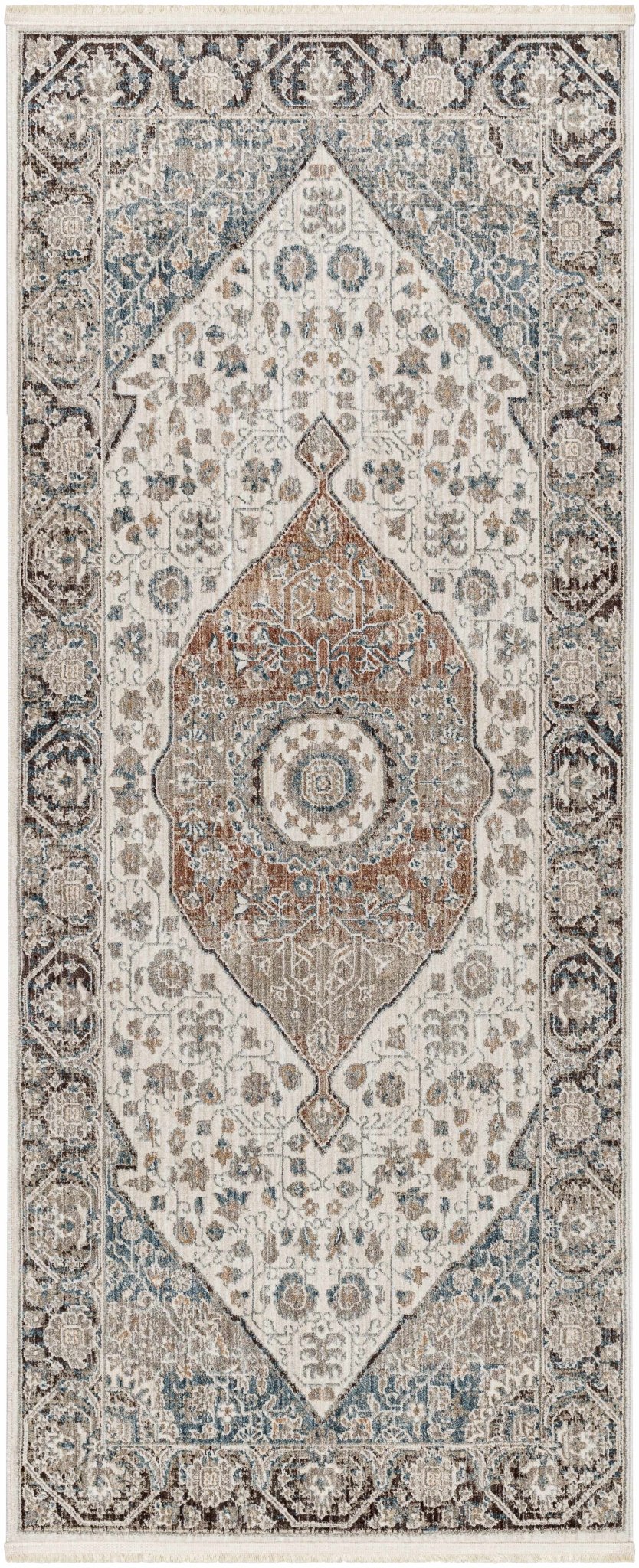 Baychester Traditional Brown Machine Woven Area Rug - The Rug Decor