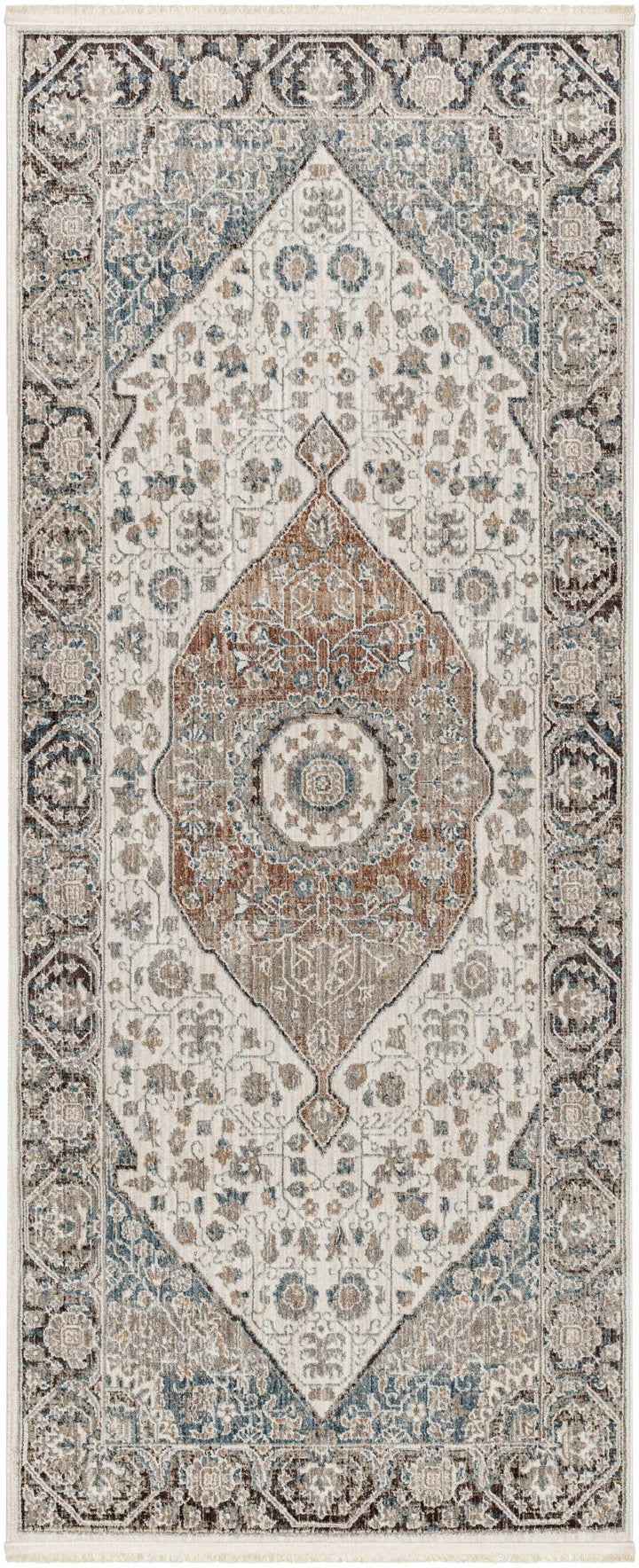 Baychester Traditional Brown Machine Woven Area Rug - The Rug Decor