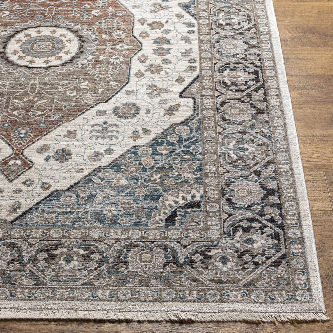 Baychester Traditional Brown Machine Woven Area Rug - The Rug Decor