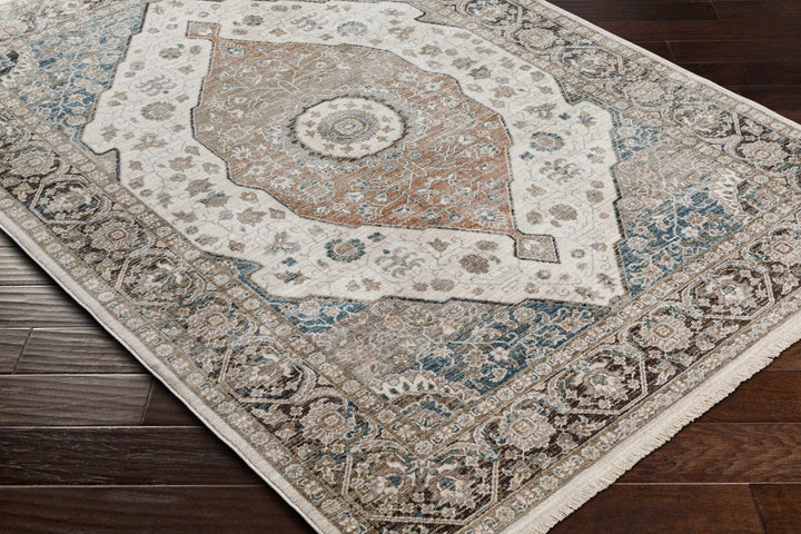 Baychester Traditional Brown Machine Woven Area Rug - The Rug Decor