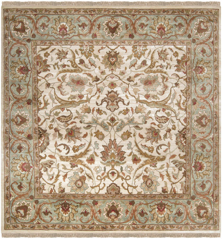 Baylis Beige And Blue Traditional Style Hand Knottted Area Rug