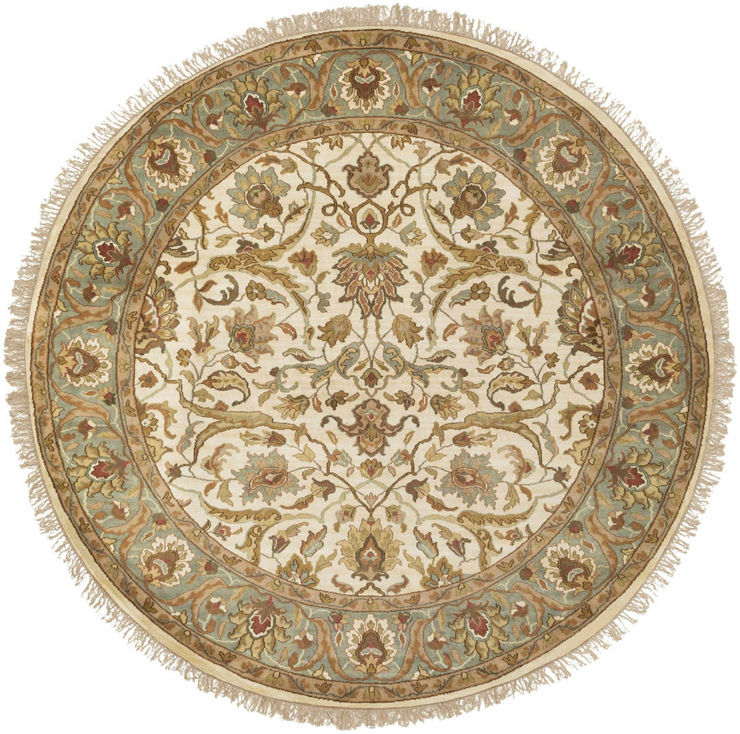 Baylis Beige And Blue Traditional Style Hand Knottted Area Rug - The Rug Decor