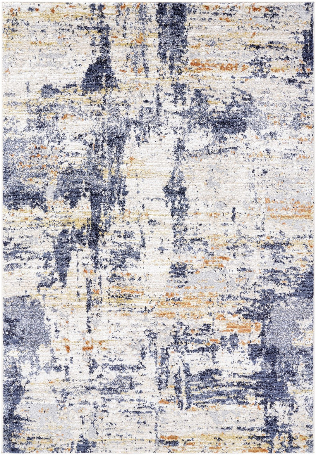 Bazyli Contemporary Abstract Navy And Beige Rug - The Rug Decor