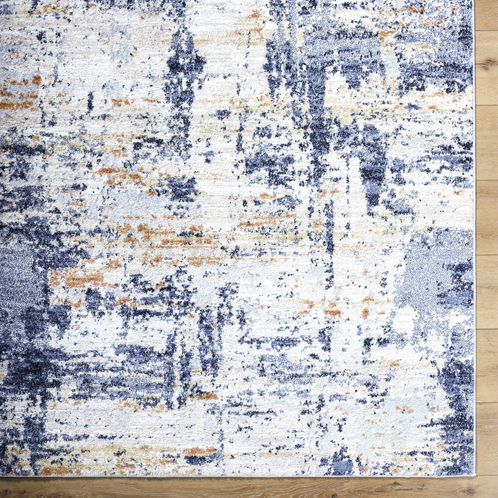 Bazyli Contemporary Abstract Navy And Beige Rug - The Rug Decor