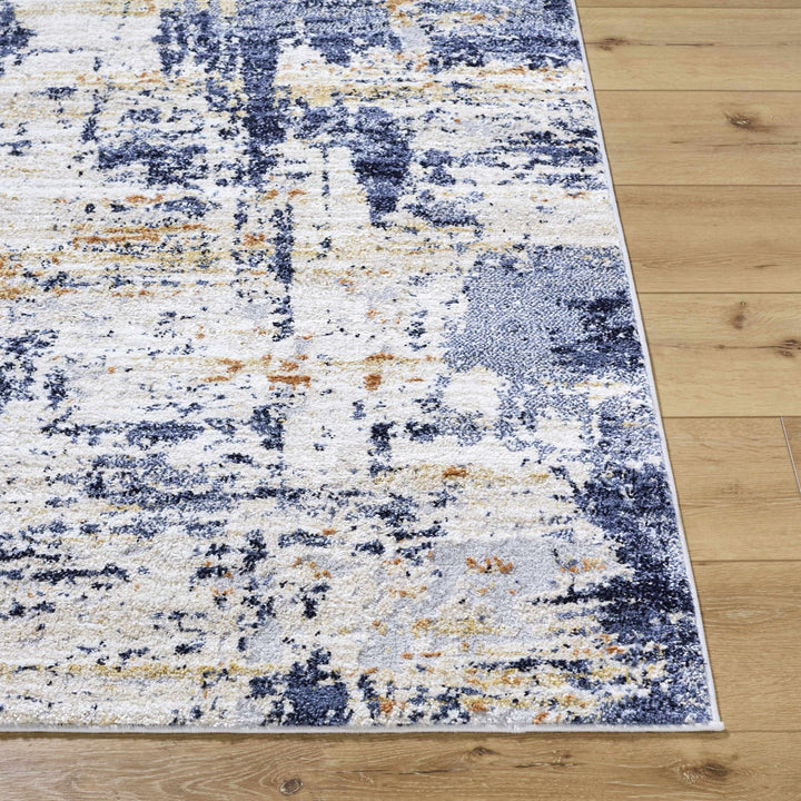 Bazyli Contemporary Abstract Navy And Beige Rug - The Rug Decor
